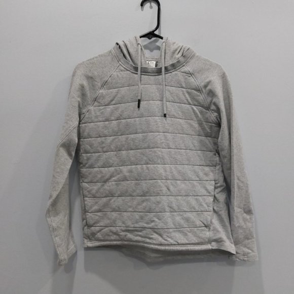 Zyia Active Combo Quilted Hoodie Grey Sweatshirt Size Small - Picture 2 of 10
